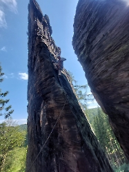 8 An Messers Schneide zum Gipfel des  Hauptwiesensteines