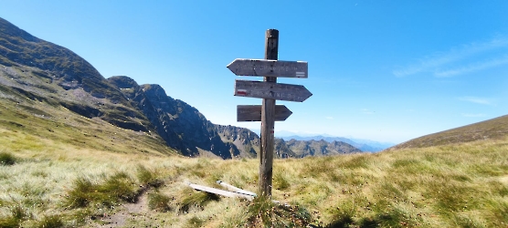 27.5 Weggabelung auf dem Col d'Auéran (2176 m)