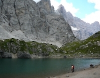 Lago Coldai mit Gipfel der Civetta